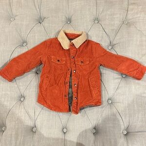 Cat & Jack Orange Sherpa-Lined Jean Jacket